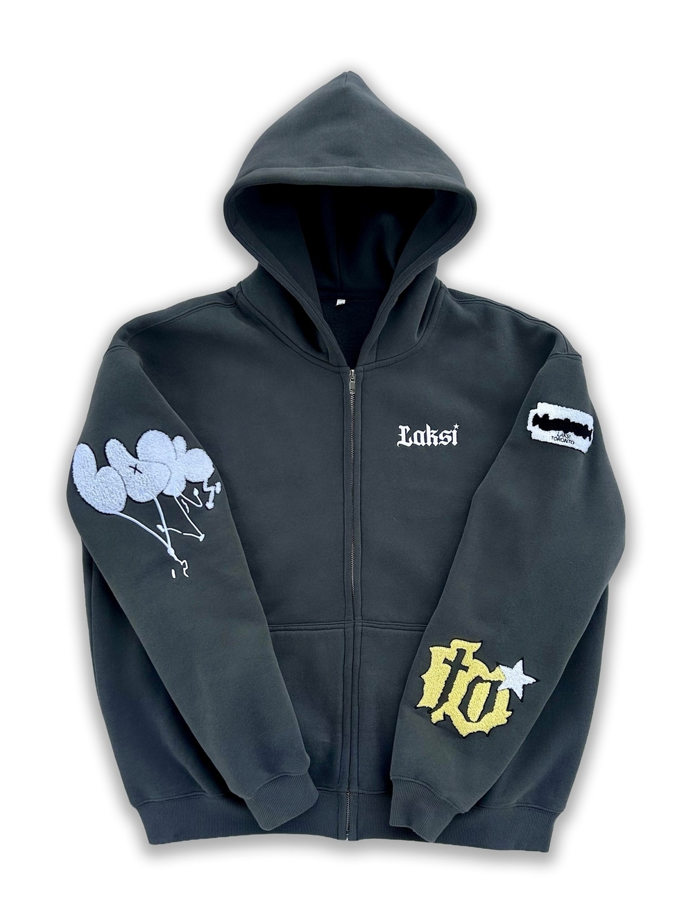 Laksi Toronto Patch Gray Hoodie Medium